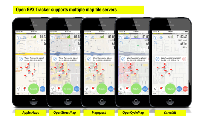 open gpx tracker map sources support